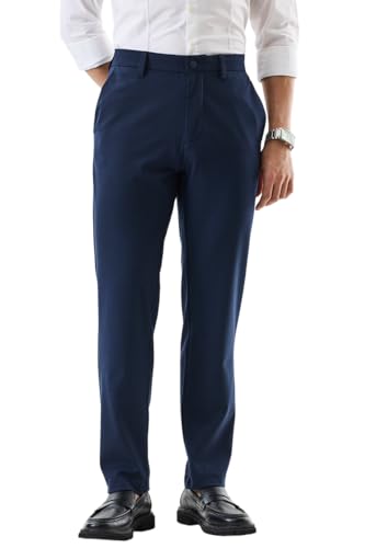 Image of SNITCH Men Chinos | Slim Fit Mid Rise Solid Pattern | Cotton Blend with Medium Stretch & Smooth Texture | Button & Zip Closure for Casual & Street Wear