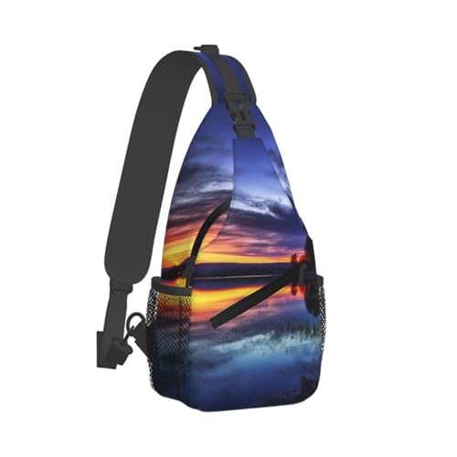 Bolso tipo bandolera unisex negro para viajes miniatura 7