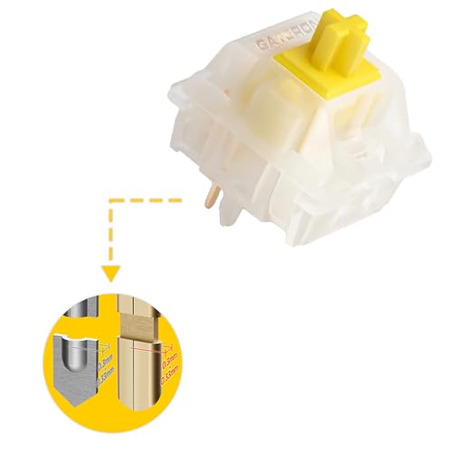 Image of Gateron Milky Yellow Pro V2 Linear Keyboard Switches Pre-lubed 5-Pin 50gf for All MX Mechanical Keyboard Game Keyboard(Milky Yellow Pro V2,36PCS)