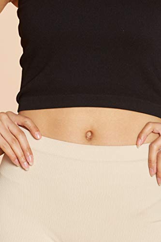 Urban Look Super Stretch Body Enhancing Workout Yoga Biker Shorts (Medium/Large, Short Nude) #TOP4