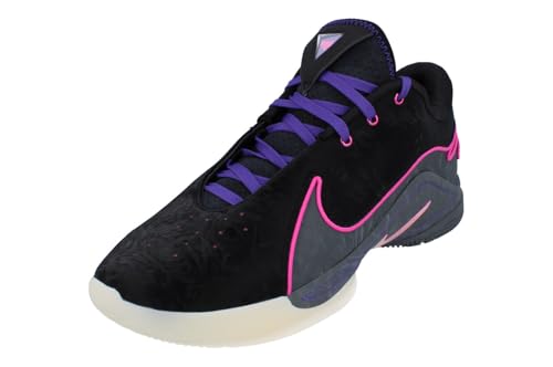 Lebron XXII Crown Jewel Basketball Shoes (FZ1094-001, Black/Dark Grey/Field Purple/Laser Fuchsia) Size 12