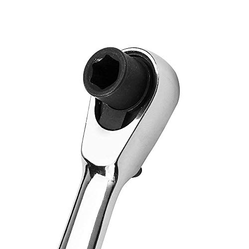 Mini Double Headed Ratchet Wrench 1/4 Inch Drive Socket And Screwdriver Bit Driver Quick Release Ratchet Wrench Dual-Use Spanner Multifunctional Hand Tools #TOP3