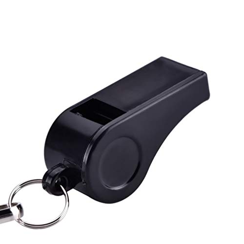 Apitos de plástico para treinador esportivo Besportble, 4 peças, com cordão, apitos de sobrevivência