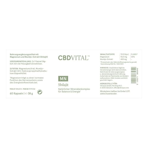 CBD VITAL MN Shilajit Kapseln 60 stk