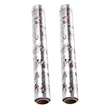 SHINEOFI 2 rollos Celofán Transparente para Envolver Regalos y Cestas Papel de Embalaje Navideño Unidades para Flores y Decoraciones Festivas