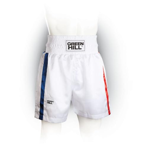GREEN HILL Pantaloncino da Boxe Modello Virtus Bianco (XL)