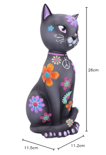 Hippy Kitty statuette Nemesis Now multicolore objet déco chat polyrésine unisexe - 8
