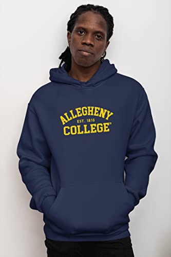 CreateMyTee Allegheny College Block Text Unisex Hooded Sweatshirt - Allegheny Gators Apparel2