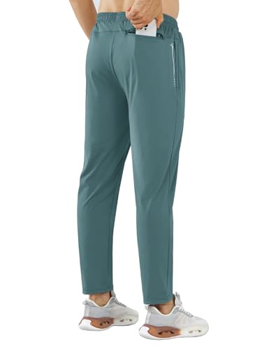 Image of NORTHYARD Men's Joggers Athletic Workout Track Pants Running Gym Training Sweatpants with Zipper Pockets Open Hem