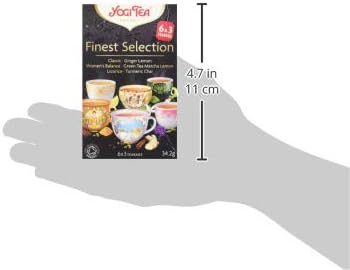 Yogi Tea, Finest Selection, Organic Spice and Herbal Teas, Variety Pack of Bestselling Teas Including Green Tea Matcha Lemon and Turmeric Chai, 6 Packs x 18 Tea Bags (108 Teabags Total)