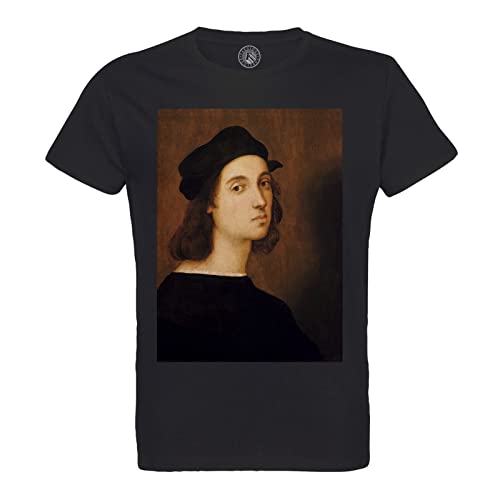 T-shirt homme Raphael en coton bio col rond portrait peintre Renaissance