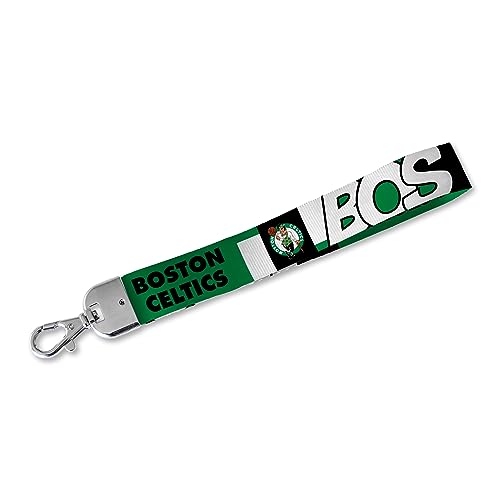 Rico Industries NBA Basketball Boston Celtics Wrist Lanyard Key Chain,