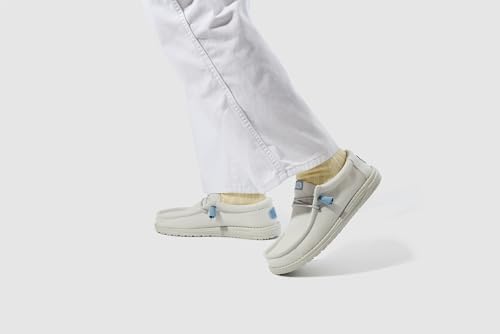 Image of HEYDUDE Wally Canvas Mono Grey Size 15, Men's Shoes, Slip-on Loafers, Comfortable & Light-Weight