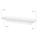 Wallniture Philly Nursery Bookshelf - Floating Book Shelves for Kids Room - 31 Inch Picture Ledge Book Tray Toy Storage Display White Set of 2