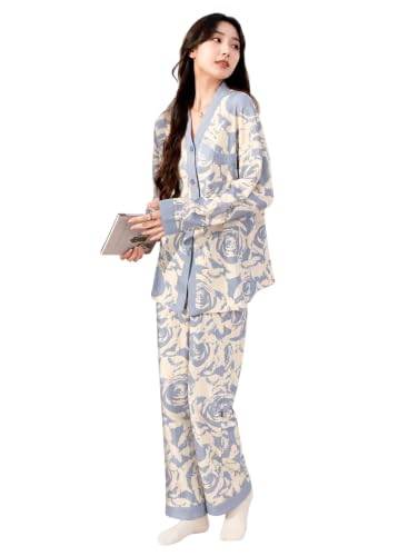 Image of LITZO Womens Korean Night Dress || Pyjama Set ||Korean Nightsuit || Women Nightwear ||Round Neck Half Sleeve Nightsuit || Loungewear || Everyday Nightdress (L-228-233)