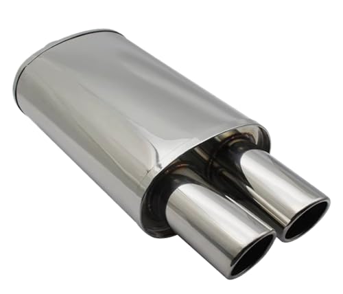 Tuyau d'échappement universel en inox argenté pour supprimer la rouille