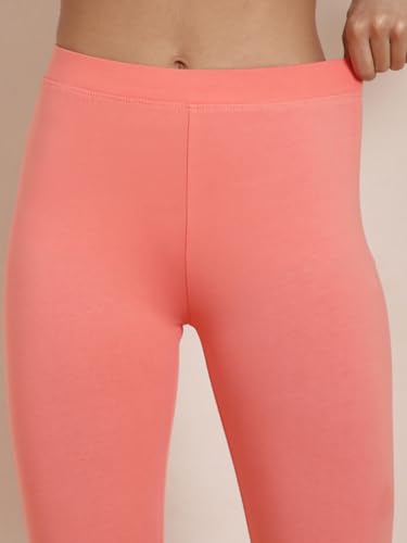 Image of TWIN BIRDS Super Stretchable Cotton Elasthane Fabric Ankle Length Leggings for Women