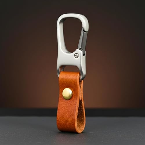 Image of THE MEN THING - Stylish Multicolor Stainless Steel Keychain for Men & Boys (ROGUE CLIP BROWN)