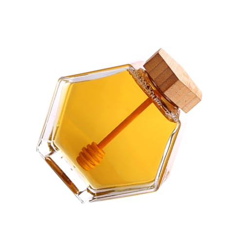 ELAYARD Vaso Trasparente in Vetro Con Ermetico e Mestolo Set Da 380ml Per Conservazione Per Cucina e Uso