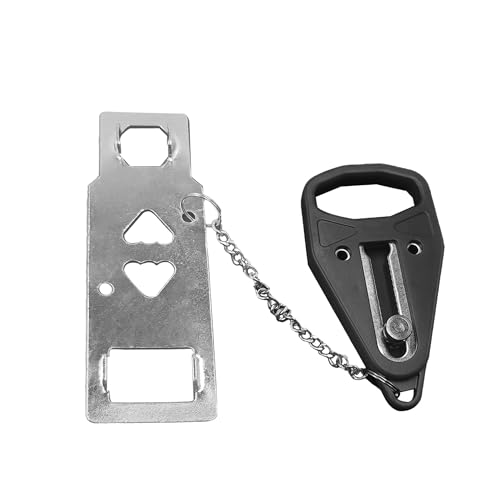 Portable Door Lock for Travel Security (Black)