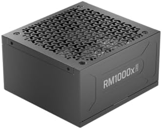 CORSAIR RM1000x SHIFT (2025) Fully Modular ATX Power Supply - Modular Side Interface, Native 12V-2x6 Cable, ATX 3.1 & PCIe 5.1, Capacitors with 105°C Rating, Cybenetics Gold - Black