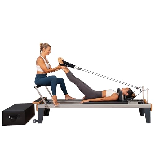 Engineered for Performance, Designed for You. Premium Aluminum Pilates Reformer with Sitting Box, jumpboard, Leg kit, footstrap & Pole. Lightweight, Durable & Built for All Fitness Levels.