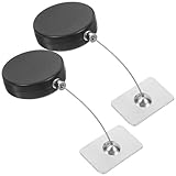 WOFASHPURET 2pcs Retractable Remote Control Security Cable Locks with 1m Steel Wire Tether, Anti-Theft Safety Locks for Electronics, Tools, and Outdoor Gear