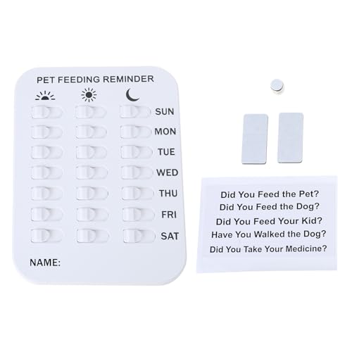 XFUYI Fütterungserinnerung für Hunde: Fütterungsplan für Haustiere, einfach anzubringender Magnetaufkleber und Futterempfehlung für Ihren Hund