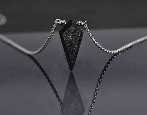 Silver Obsidian Kite Necklace, Healing Crystal Kite Gemstone Pendant Necklaces, Natural Spiritual Reiki Stone Jewelry For Women Girls Girlfriend #TOP2