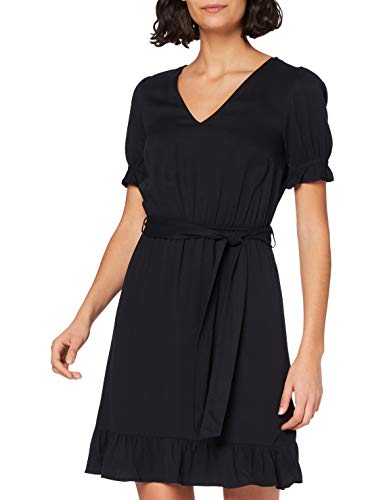 MERAKI Vestido Corto Evasé Mujer, Negro, M