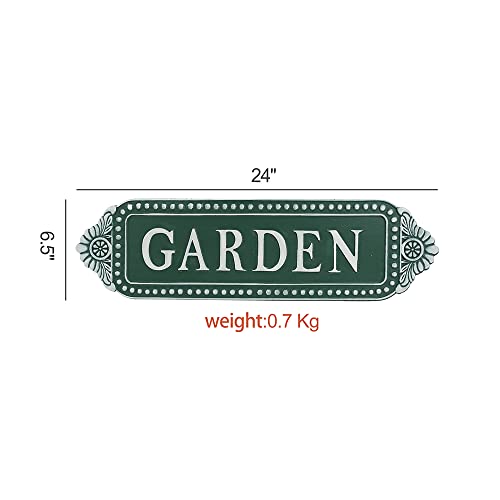 All Chic Garden Sign Decorative Outdoor Garden Wood Sign Wall Plaque For Patio Wall Decor Back Porch Decoration Farmhouse Home Decor 24 * 6.5 Inch #TOP3