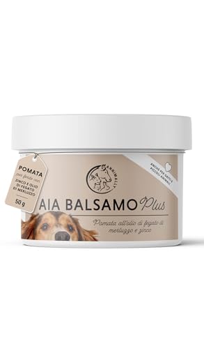 Unguento al fegato di merluzzo e zinco per cani 50g - Pomata cicatrizzante per ferite, eczemi e calli da decubito - Balsamo per cani, gatti, cavalli e piccoli animali con zinco, fegato di merluzzo e o