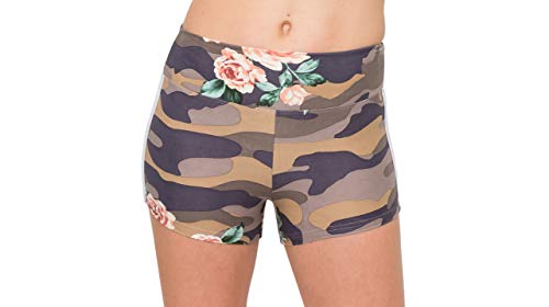Short de yoga femme ALWAYS extensible avec rayures blanches taille S