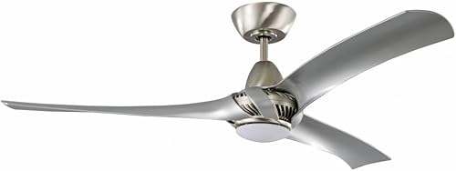 Miniatura 4 de Craftmade GEN52BNK3 Genesis - Ventilador de techo de 52 pulgadas con luces LED y control remoto, 3 aspas ABS, níquel pulido cepillado