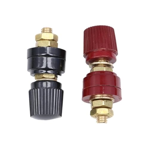 Power Junction Post Connectors Terminal Black+Red Set M5 M6 M8 M10 Weld Inverter Clamp Power Supply Splice Connector Wire Binding Post Thread Screw(M10 Black,10pcs)