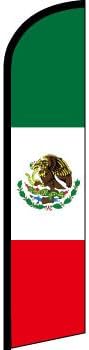 Mexico Windless Banner - Premium Polyester Windless Banner Super Swooper Feather Flag