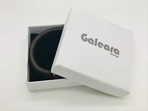 Bracciale in pelle Marrone - Nero 21,5cm - 22,5cm