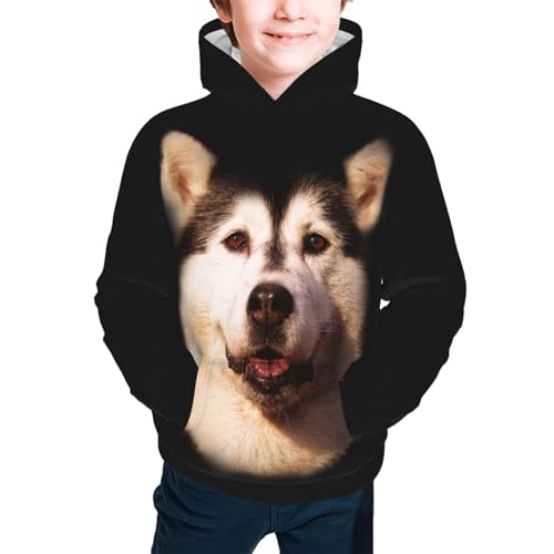 Alaskan Dog Boy, Girls Sports Shirt Youth Pullover Fashion Hooded Sweatshirt
