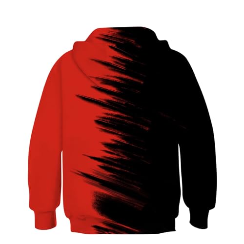 Hoodies for Boys - 3D Graphic Lightweight Fleece Long Sleeve Hooded Sweatshirt Fall Comfy Basic Pullover 3-14 Years3