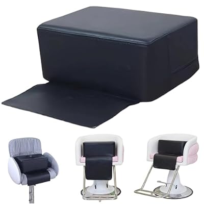 Salon Booster Seat for Kids, PU Leather Barber Booster Seat for Salon Chair Hair Stylist, Multifunctional Chair Black