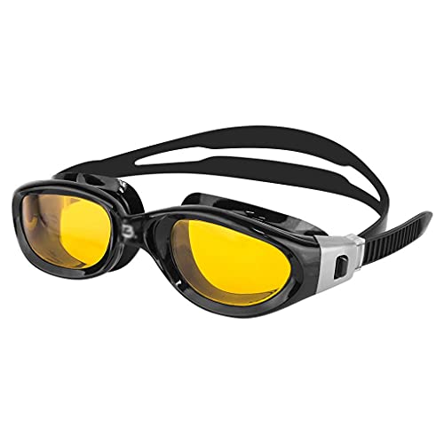 GYBBHia Gafas de natación Marco de gran tamaño Triatlón Agua Abierta Anti-niebla Protección UV para adultos Mujeres Mujeres(black-Soul Eater1)