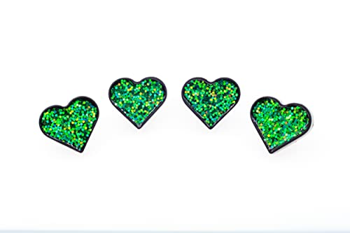 Image of FD&D Multiple Use Shining Screw Cap, Green Heart Pattern with M6 Machine Screw