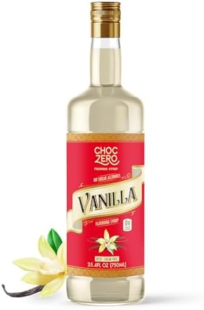 ChocZero Sugar Free Vanilla Coffee Syrup, 25.4 fl oz