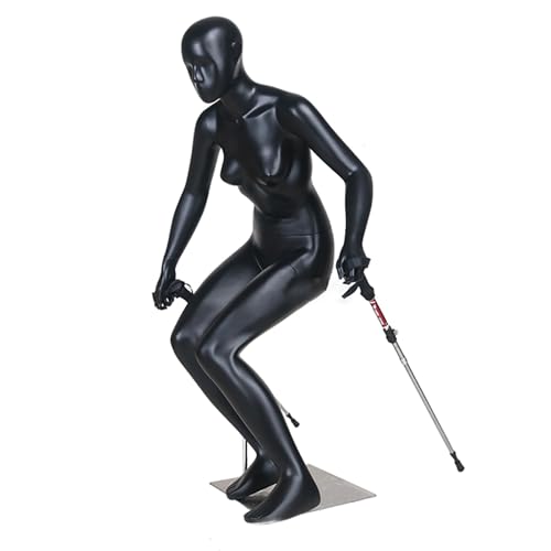 Manichino Gruccia per Torso Manichino da Sci con Testa, Braccia e Base, Torso del Manichino del Negozio del Mercato con Esposizione Della Maglietta a Forma di Abito, Appendiabiti ( Color : Female )