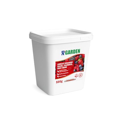 R’GARDEN Engrais organique Fraise, Framboise & Fruit Rouge (0,5 kg) – Fabriqué en France