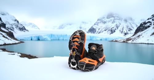 Crampones ligeros de silicona para caminar seguro por el hielo