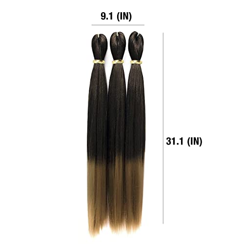 Darling Thrive Braid 12X Pre-Stretched Braiding Hair Extensions (4 Packs, 3X Per Pack), Professional Soft Natural Texture Hair, 100% Kanekalon Hair, 52 Inch, 1/27 #TOP5