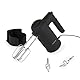 Petra PT5613BMBLKVDE Handmixer Handrührer - Elektrischer Küchenmixer zum Kneten/Schlagen, Schneebesen/Knethaken inklusive, 5 Geschwindigkeiten Mixer, Aufbewahrungsbasis, Handrührgerät, 300 W, Schwarz