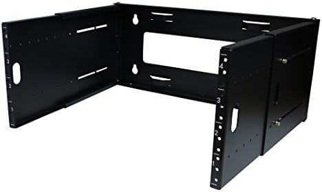 KENUCO 19 Inch Steel Hinged Extendable Wall Mount Bracket Network Equipment Rack (4U Hinged-Extendable)