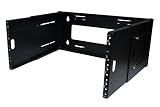 KENUCO 19 Inch Steel Hinged Extendable Wall Mount Bracket Network Equipment Rack (4U Hinged-Extendab